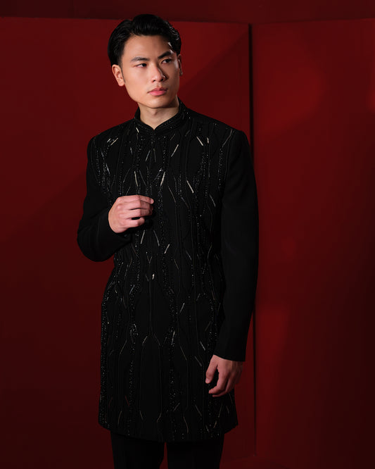 PULSE BLACK SHERWANI SET