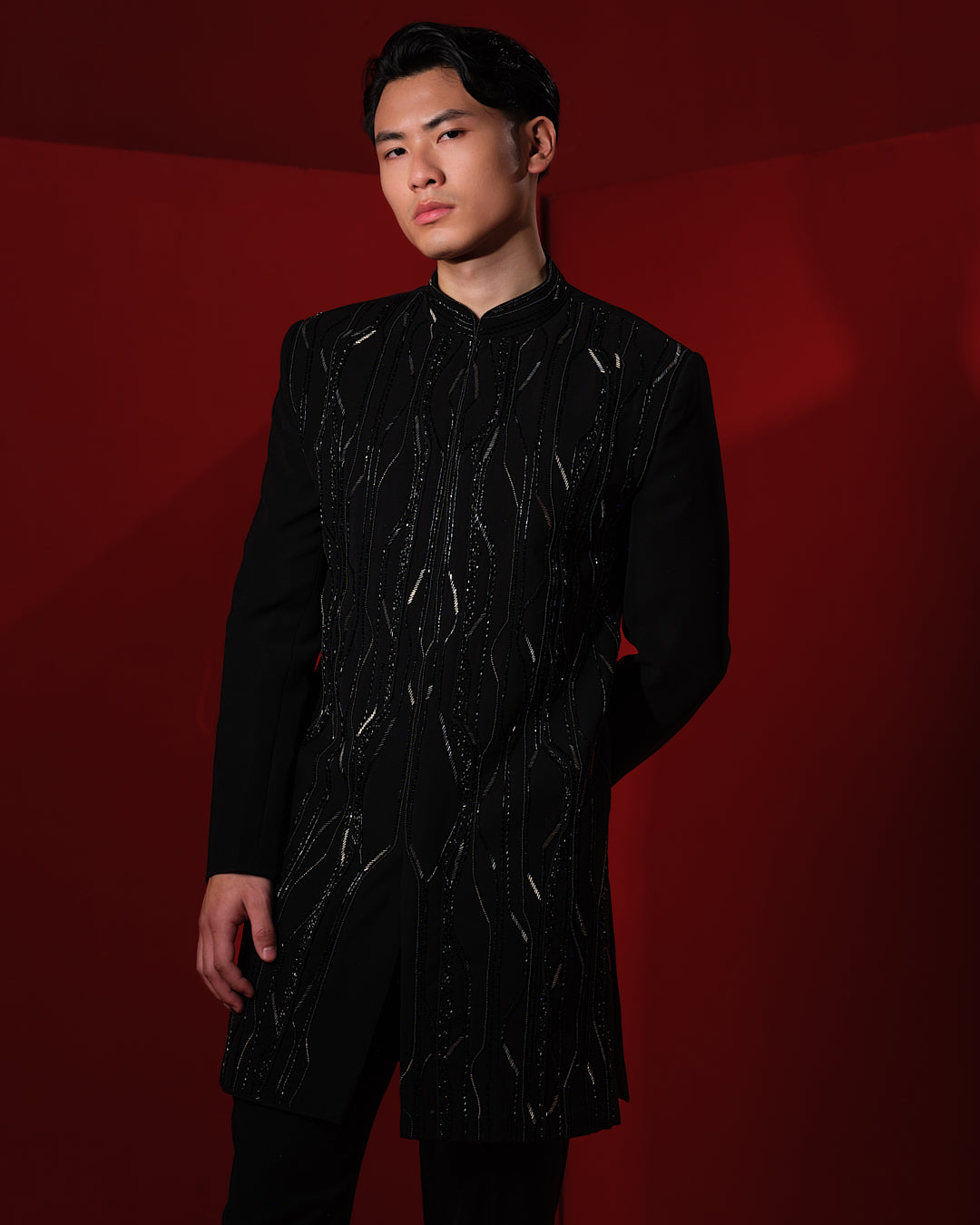 PULSE BLACK SHERWANI SET