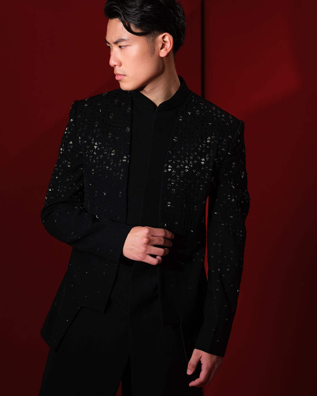 VECTOR BLACK SHERWANI SET