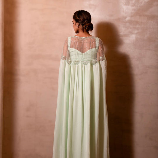 DHOTI SKIRT & CAPE SET