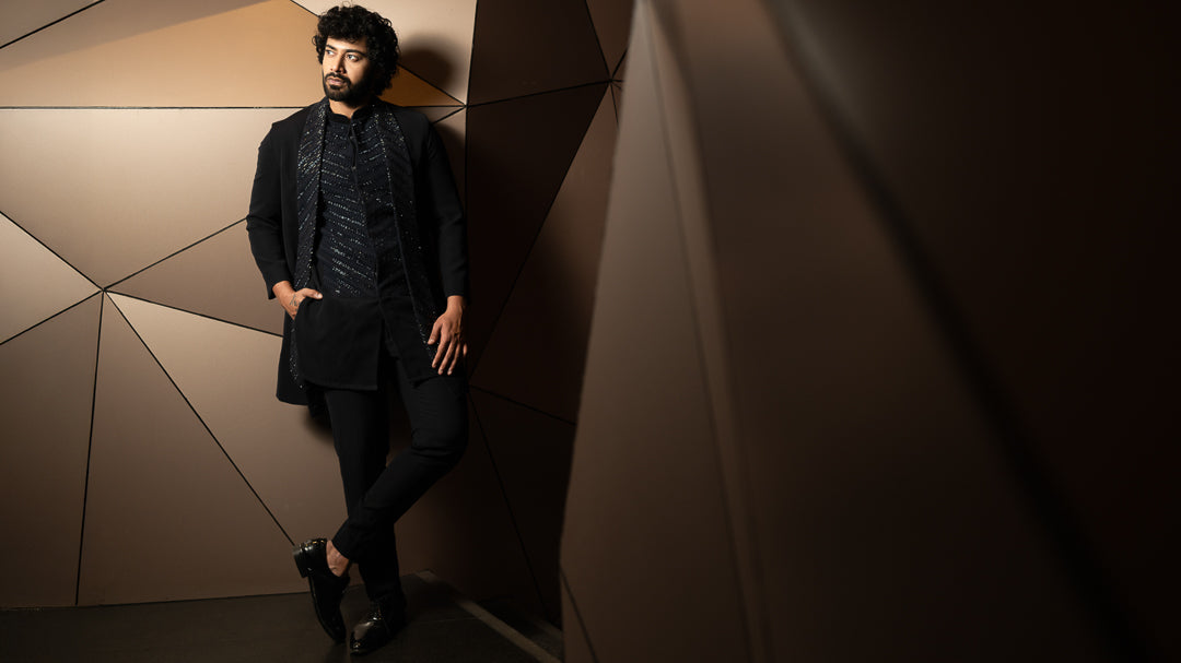 SHAWL COLLAR LONG BANDHGALA