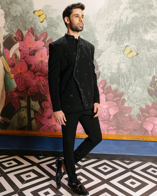 CROSS COLLAR BANDHGALA