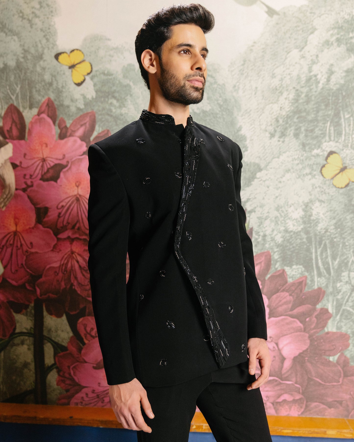 CROSS COLLAR BANDHGALA