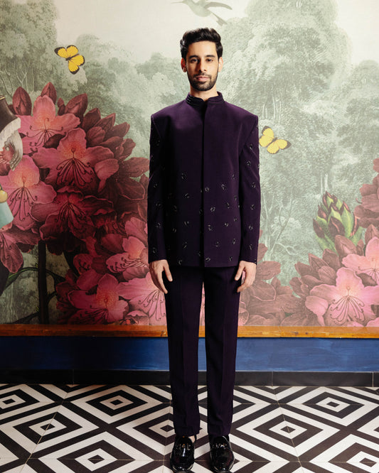 IMPERIAL PURPLE BANDHGALA