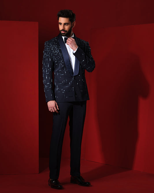 MORSE BLUE TUXEDO SET