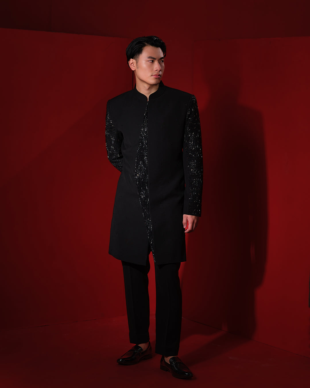 AXIS BLACK SHERWANI SET