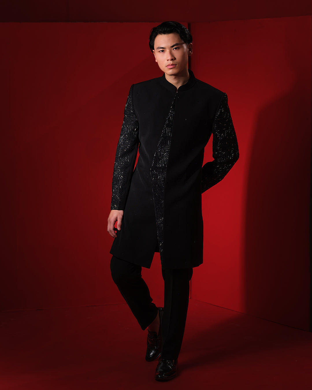 AXIS BLACK SHERWANI SET