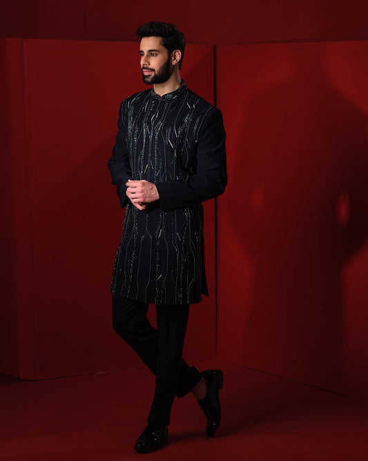 PULSE BLUE SHERWANI SET