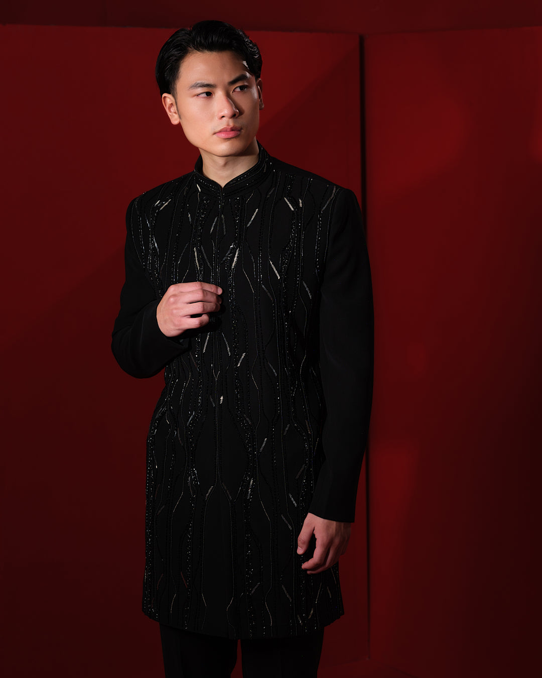 PULSE BLACK SHERWANI SET