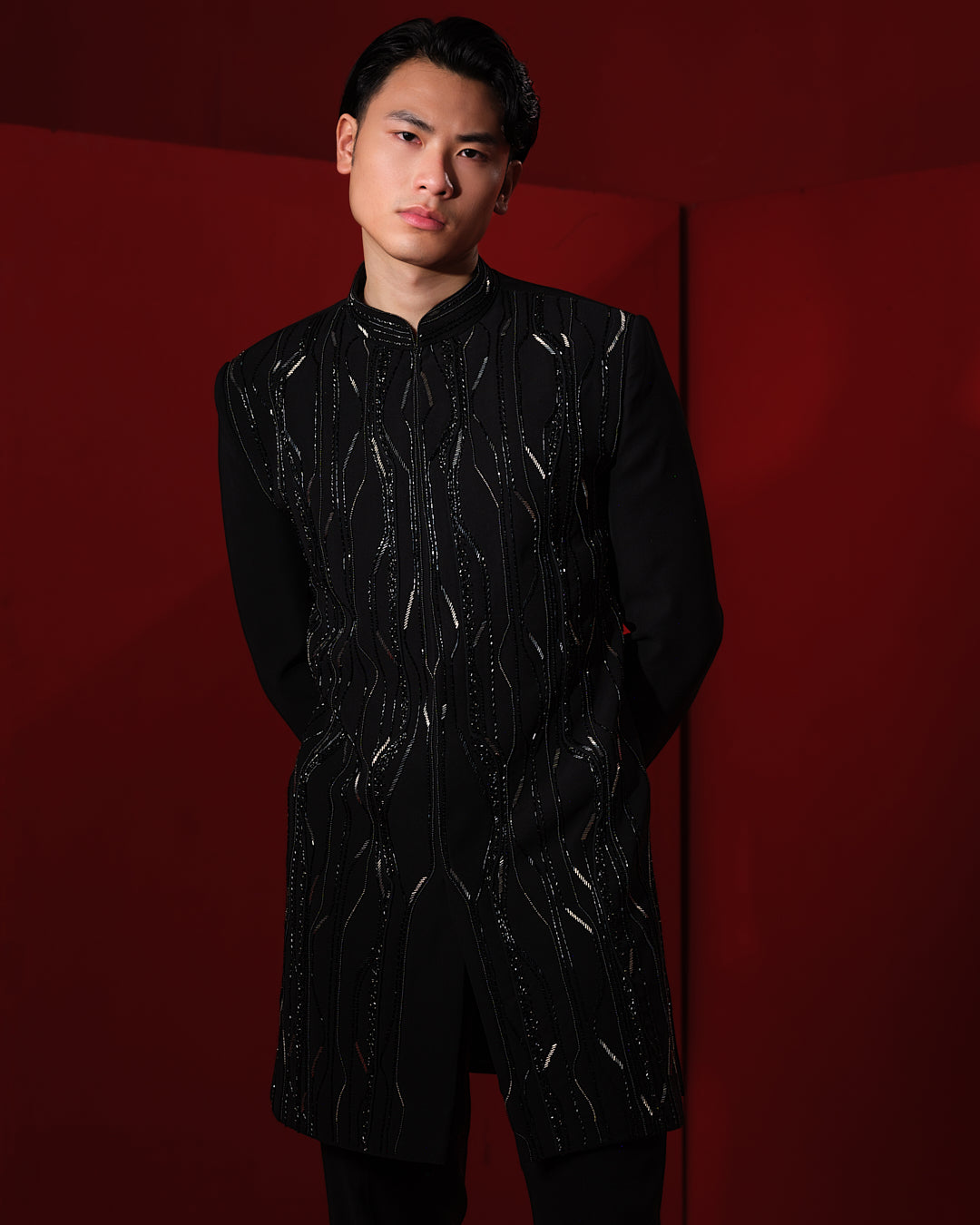 PULSE BLACK SHERWANI SET