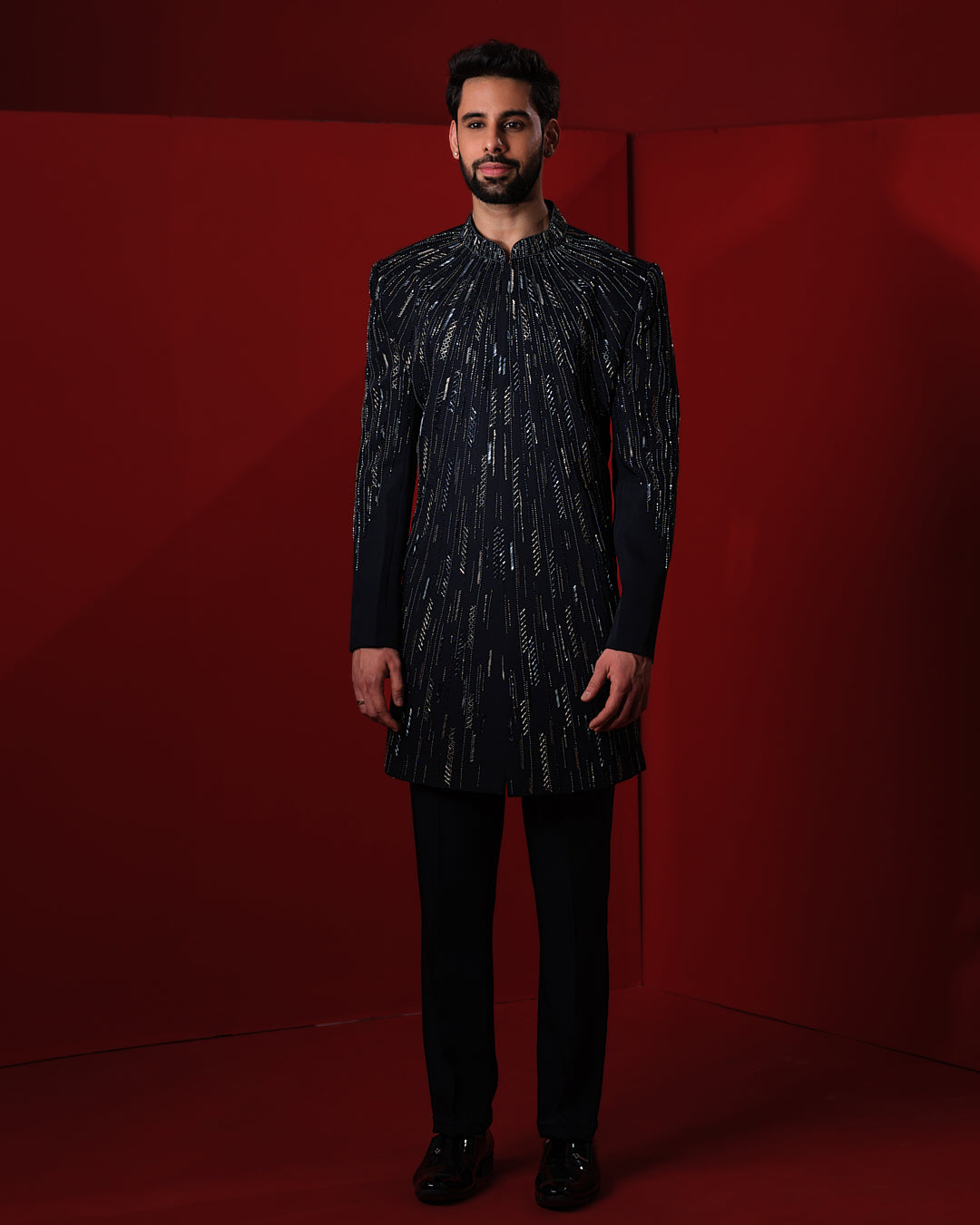 STRATA BLUE SHERWANI SET