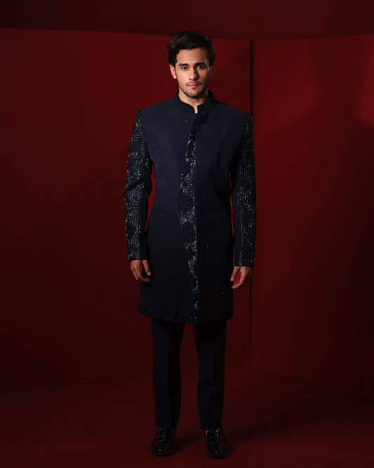 AXIS BLUE SHERWANI SET
