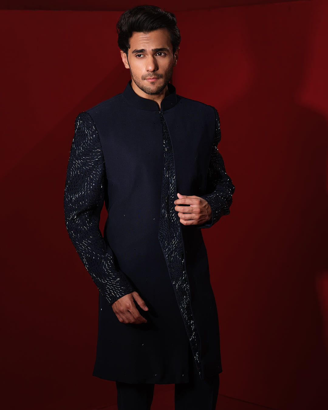 AXIS BLUE SHERWANI SET