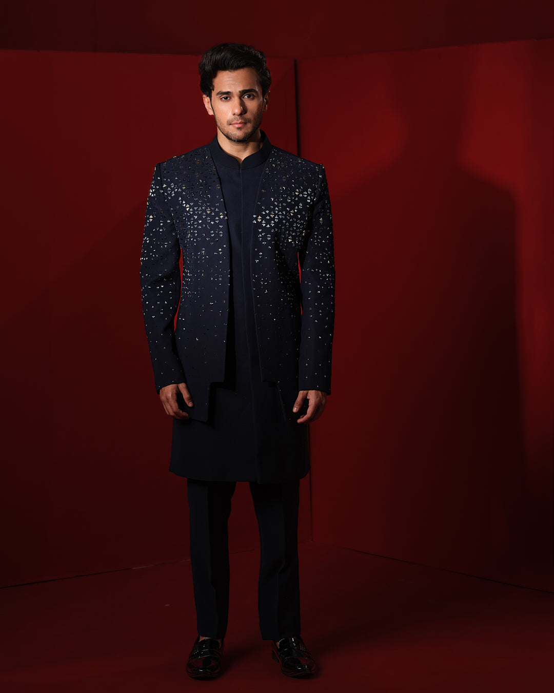 VECTOR BLUE SHERWANI SET
