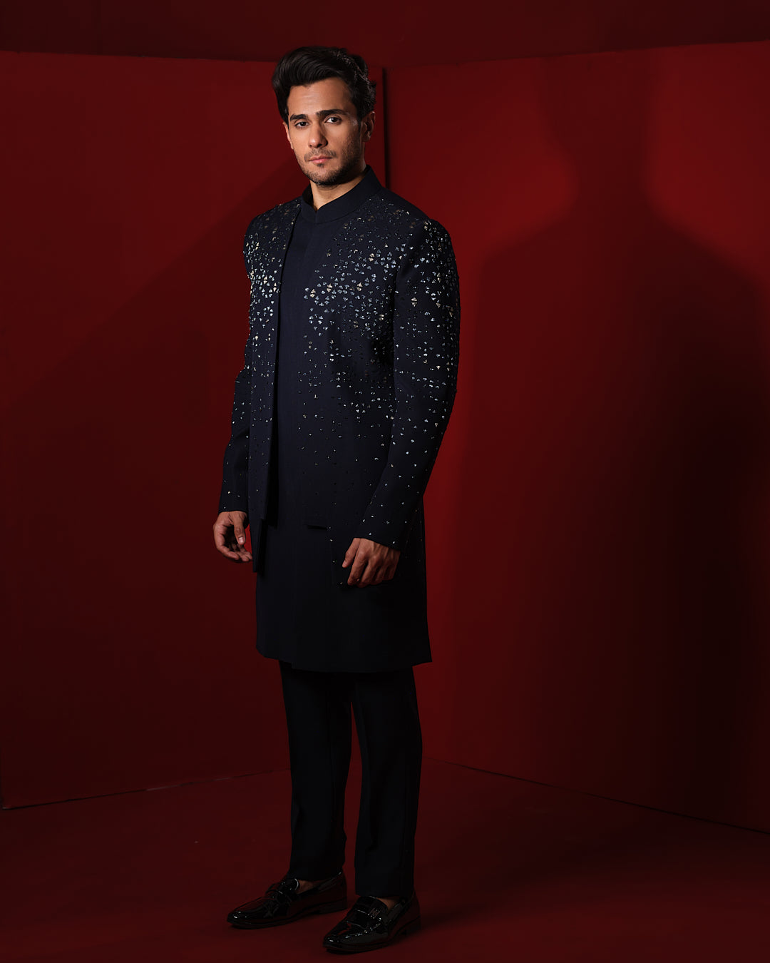 VECTOR BLUE SHERWANI SET