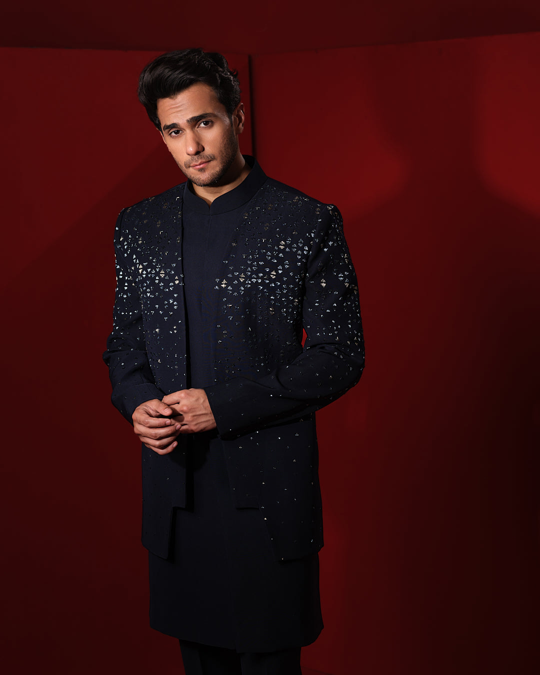 VECTOR BLUE SHERWANI SET