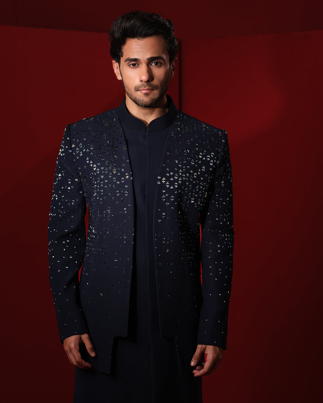 VECTOR BLUE SHERWANI SET