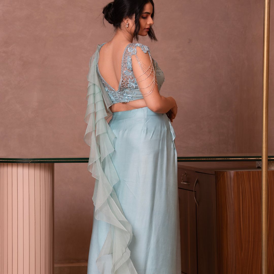 DRAPE SAREE SET