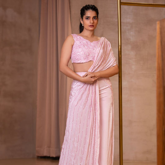 DRAPED PANT SET