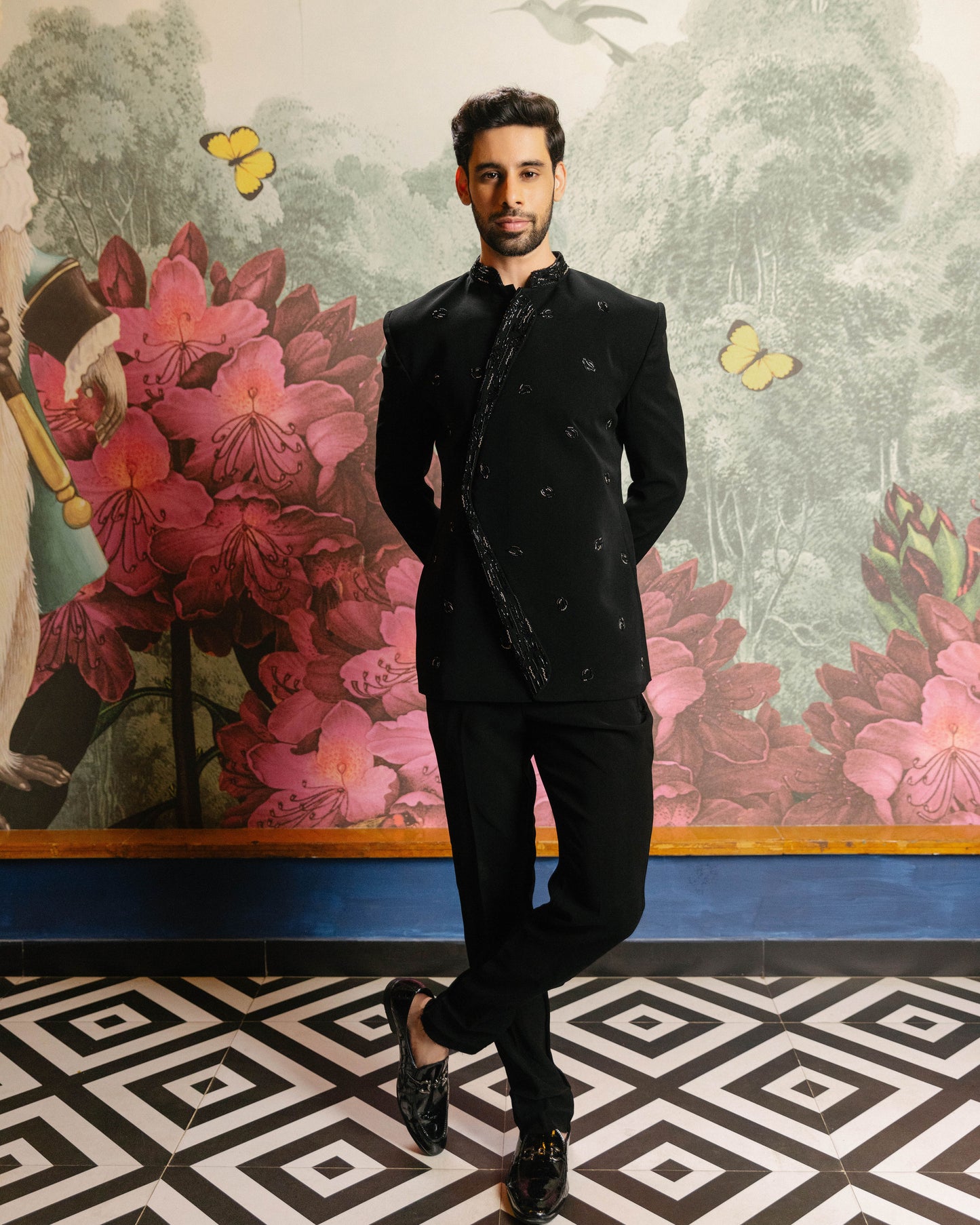 CROSS COLLAR BANDHGALA