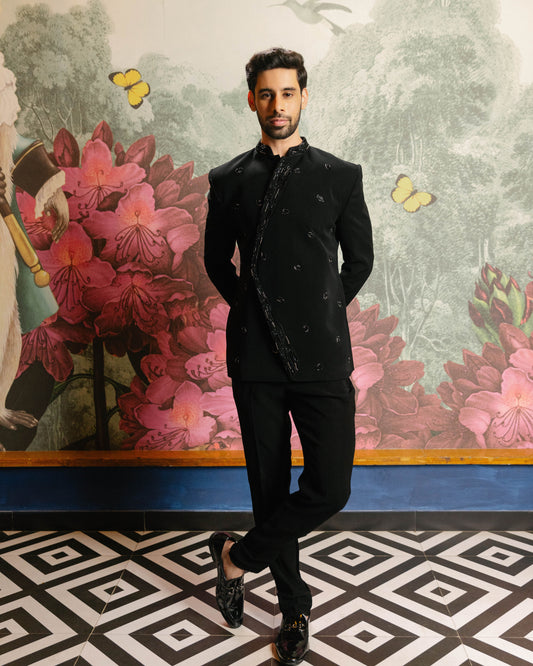 CROSS COLLAR BANDHGALA